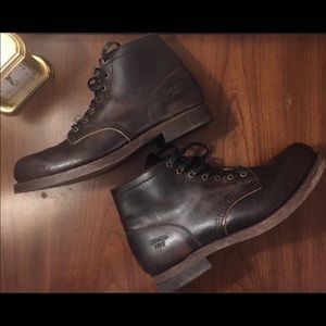 Frye Mens Prison Boots 9.5 Choc/Brown Like New